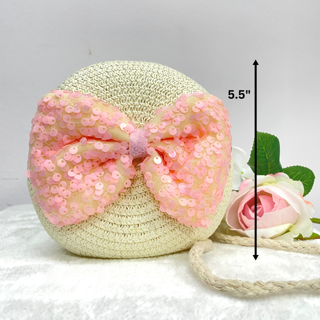 Crochet Bag With A Big Pearl Bow