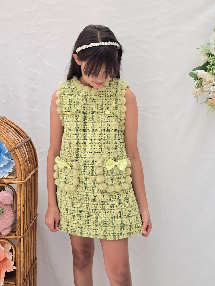 
                  
                    Parrot Green Tweed 2 In 1 Dress
                  
                