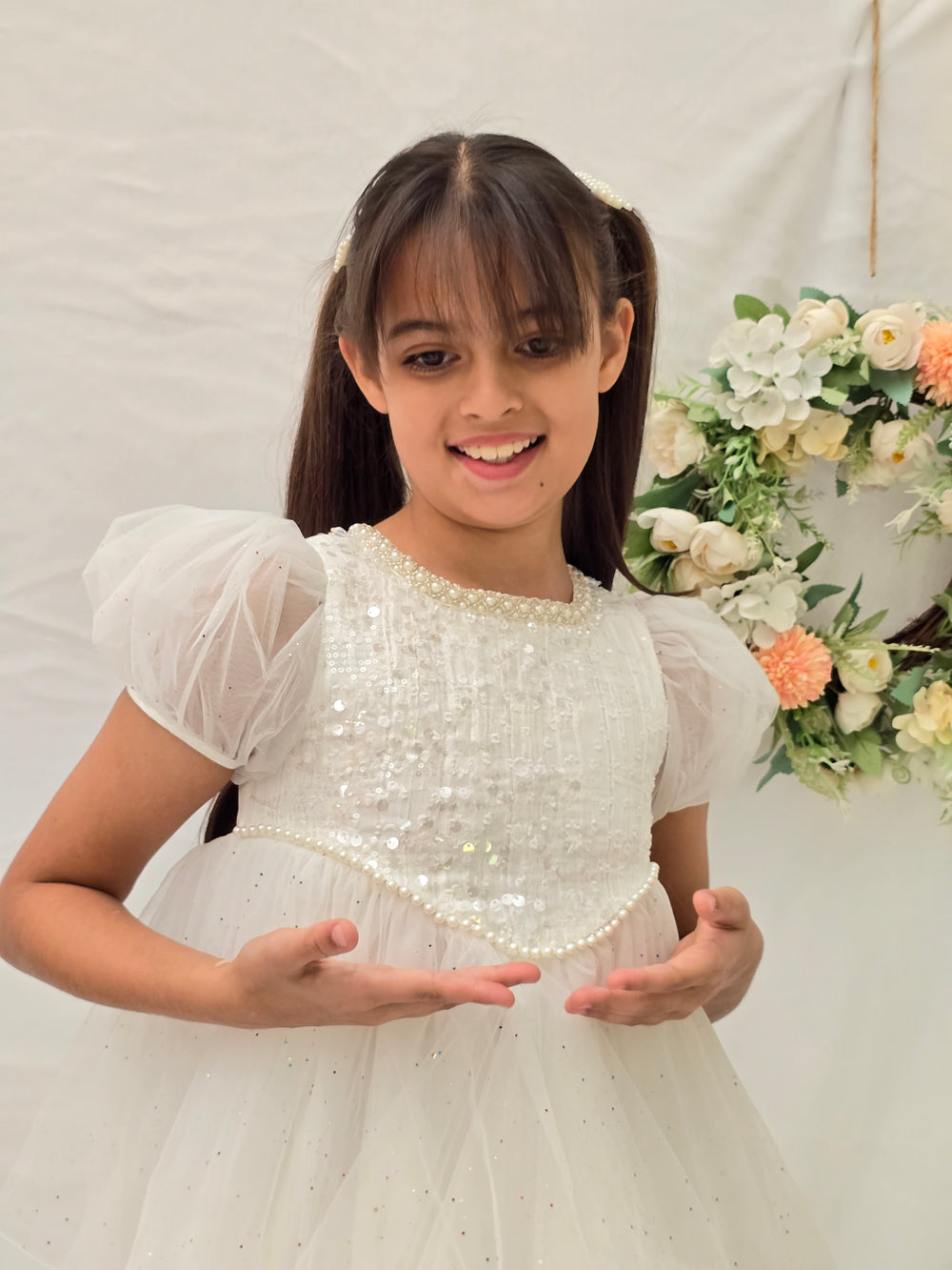 White Shimmer Dress