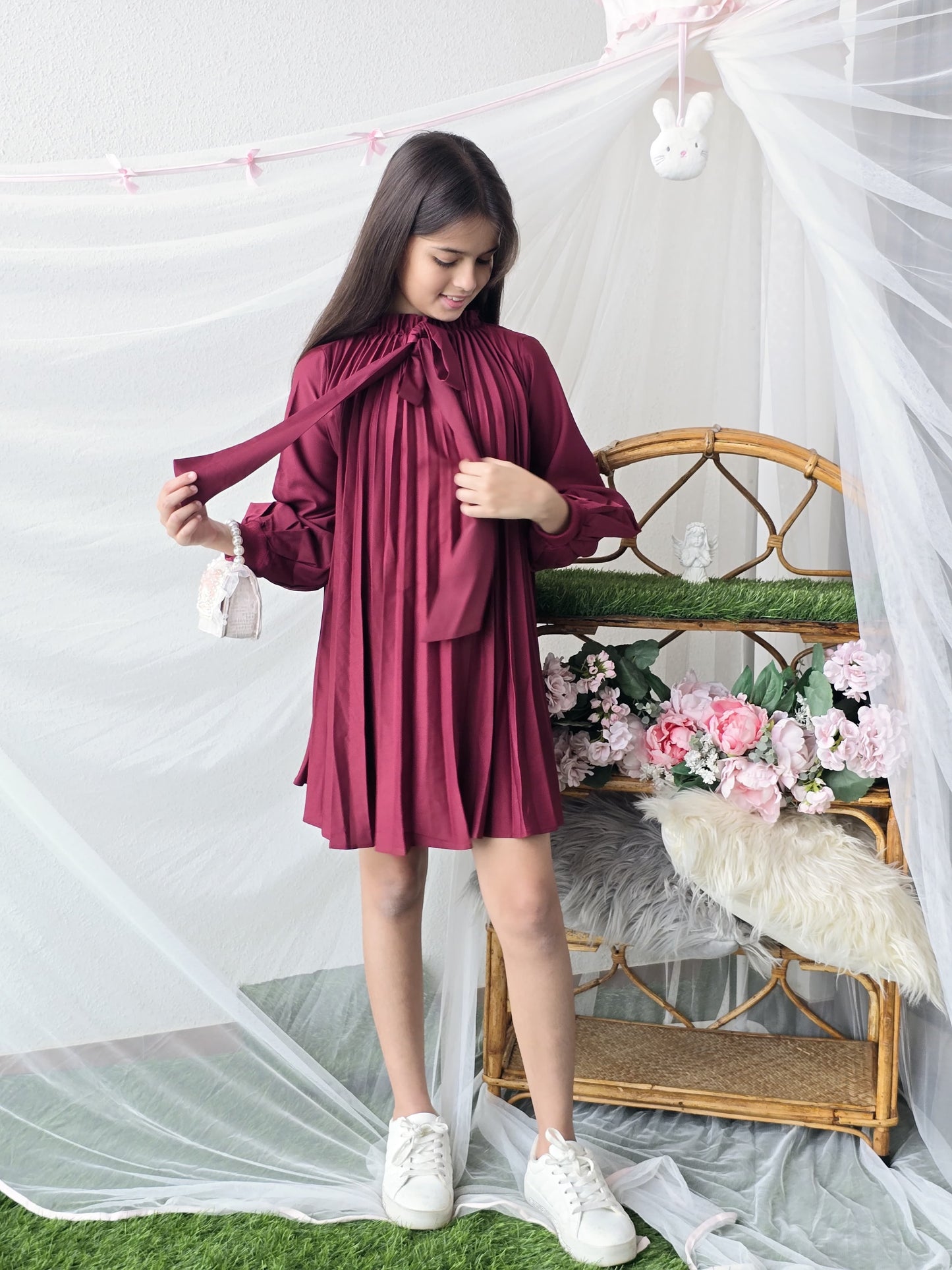 
                  
                    Loose Fit Maroon Dress
                  
                