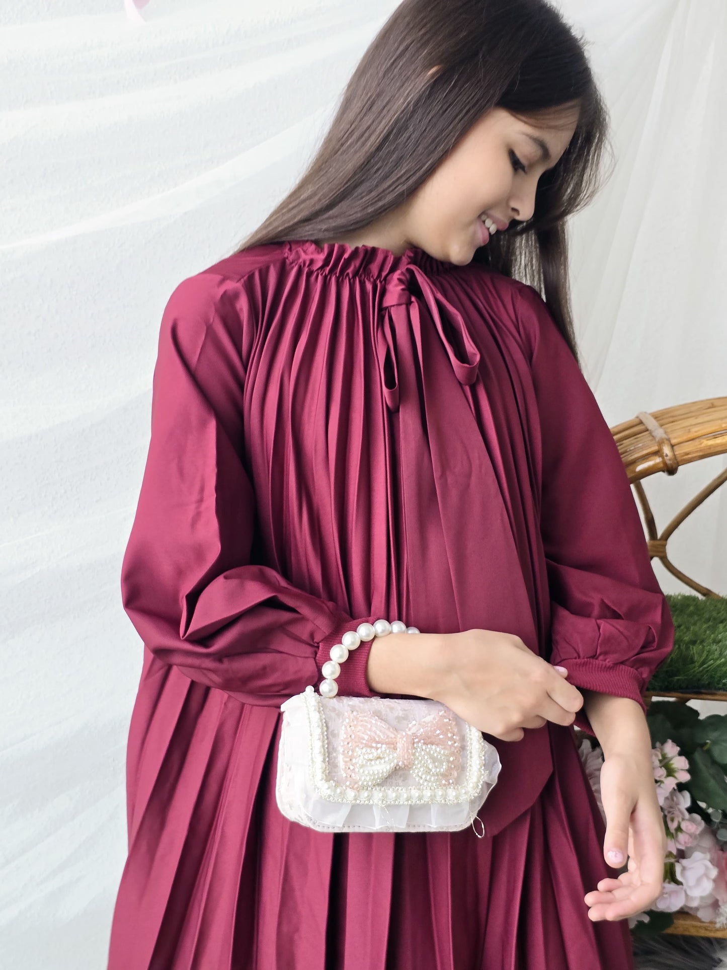 
                  
                    Loose Fit Maroon Dress
                  
                