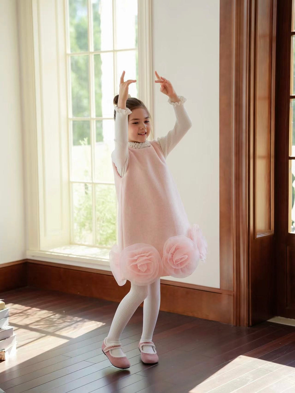 Baby Pink Woollen Dress