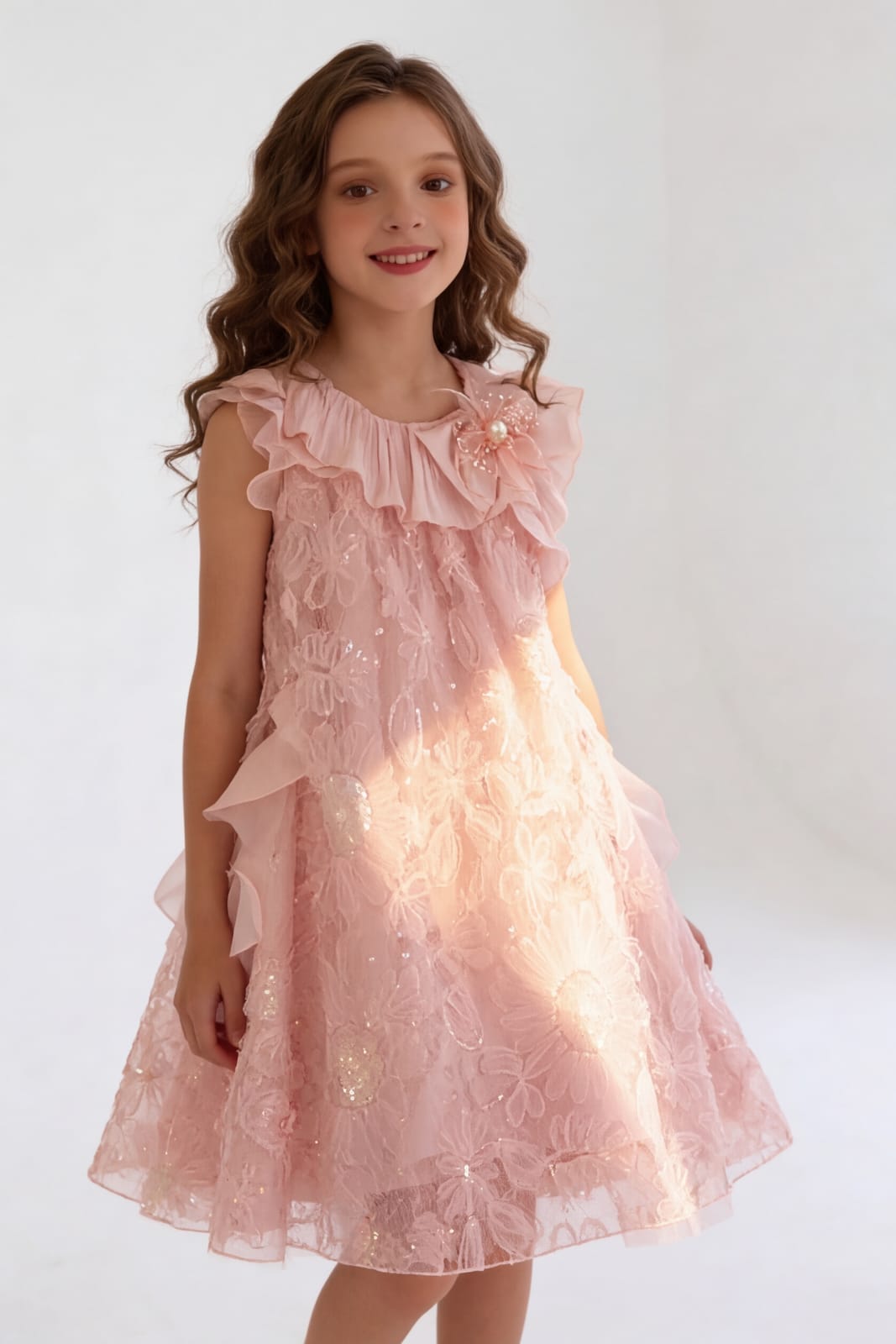 PINK SLEEVELESS FROCK