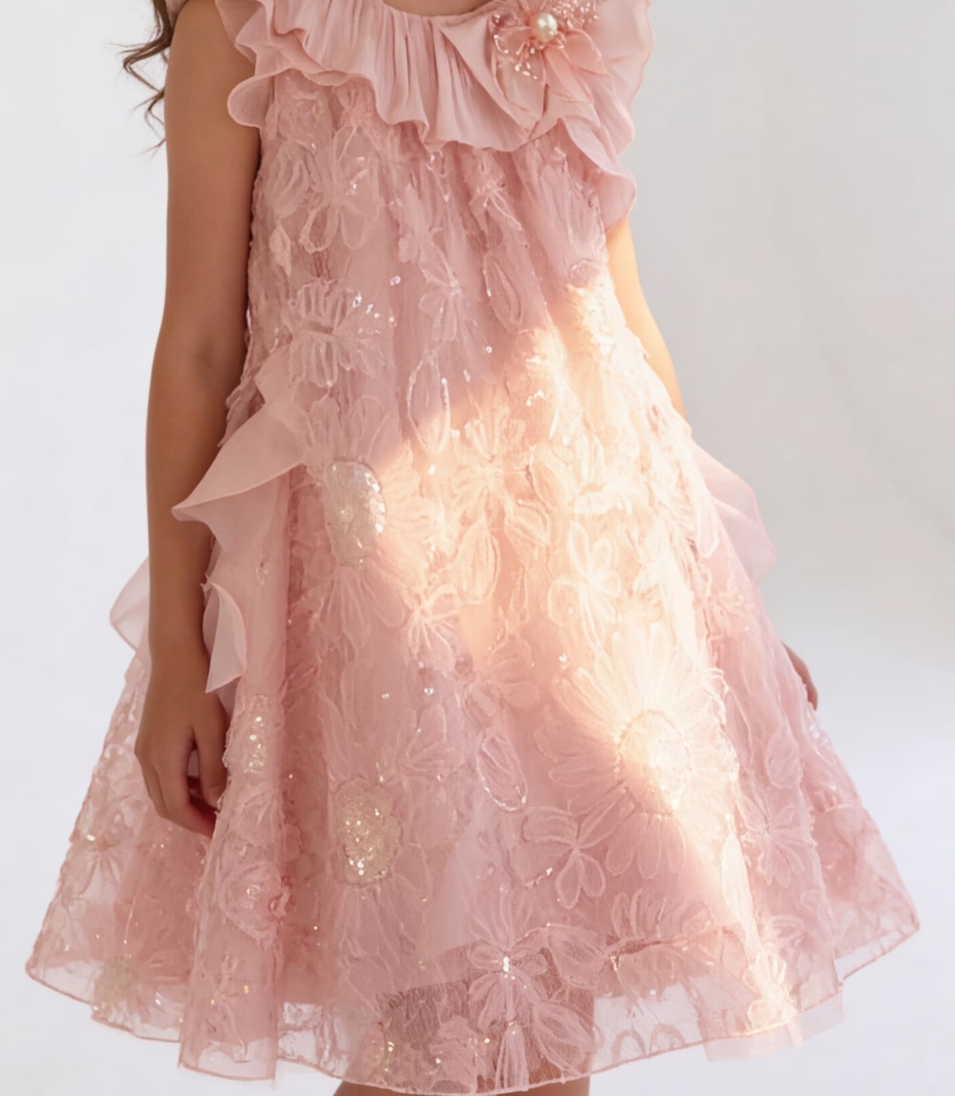 PINK SLEEVELESS FROCK